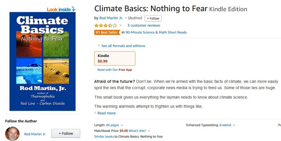 Screen shot Climate Basics #1 Bestseller on Amazon