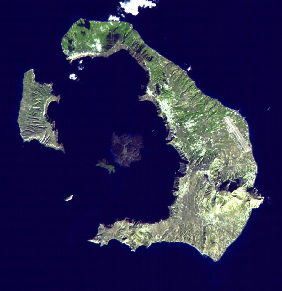Santorini (Thera) from space